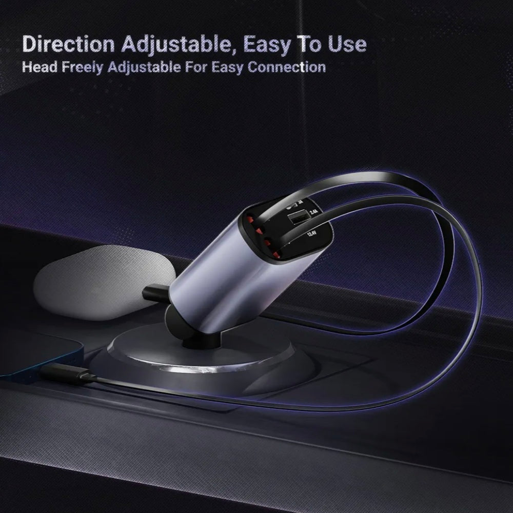 Retractable Car Charger | 4 in 1 Car Charger